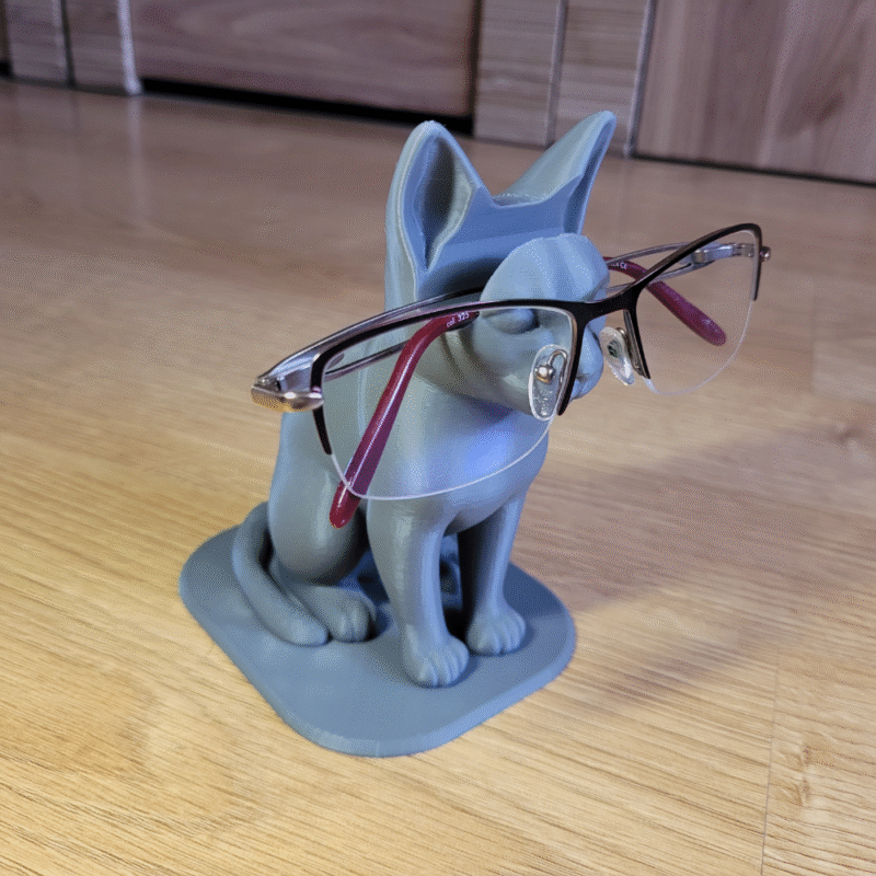 Cat Glasses Holder Stand, Eyeglasses Stand, Spectacles Holder, Desk Organizer, Table Decor, Home Decor, Office Desk Accessory, Bedroom Side Table Decor, Gift for Cat Lovers, Gift for Home, Gift for Office, 3D Printed Glasses Holder - Image 3