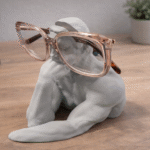 The Thinker Glasses Holder, Eyeglass Stand, Spectacles Holder, Desk Organizer, Home Decor Accent, Office Desk Decor, Study Table Accessory, Reading Glasses Stand, Gift for Home Office, Gift for Students, Gift for Professionals, 3D Printed Decor