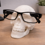 Skull Glasses Holder, Sunglasses Stand, Spectacle Organizer, Desk Decor, Office Table Accessory, Home Decor Gift, Studio Decor, Optical Shop Display, 3D Printed Skull Stand