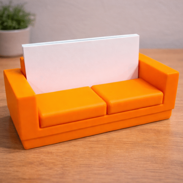 Business Card Sofa Holder, Visiting Card Stand, Office Desk Organizer, Table Display Card Holder, Reception Counter Card Stand, Corporate Desk Decor, 3D Printed Card Holder