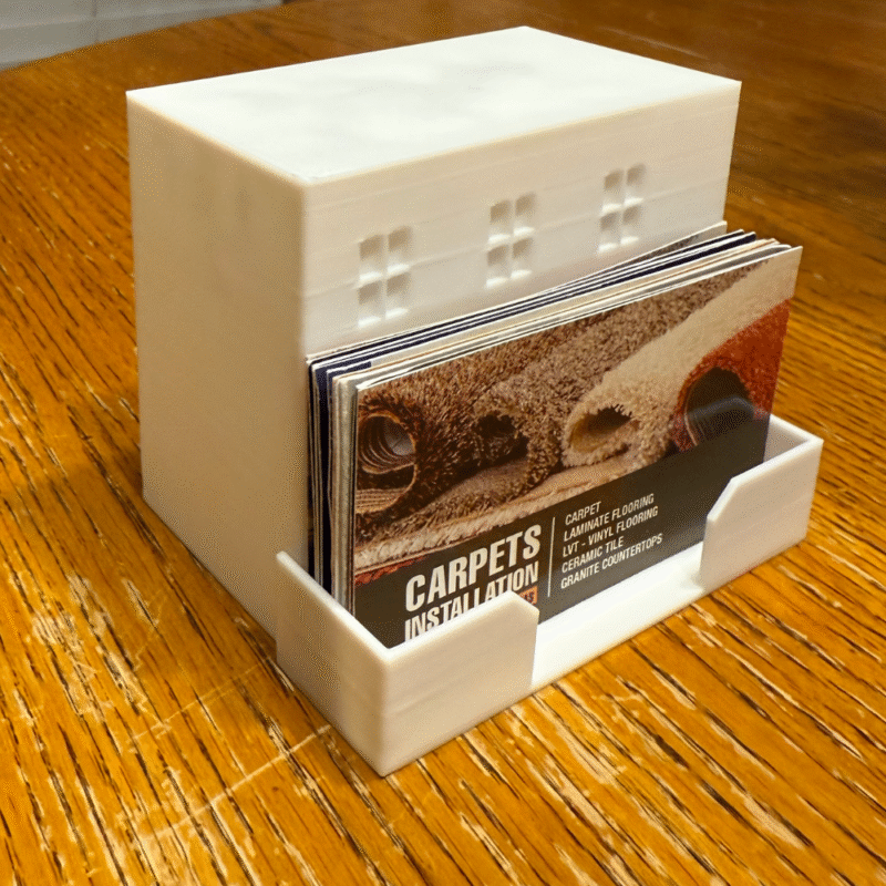 Real Estate Business Card Holder, 3D Printed Desk Card Stand, Realtor Office Desk Organizer, Property Dealer Visiting Card Holder, Office Table Display, Client Meeting Accessory, Professional Workspace Decor - Image 3