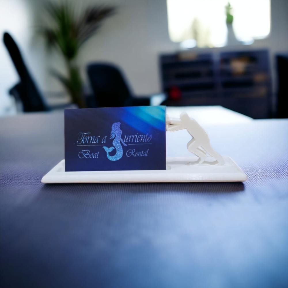 3 3D Printed Business Card Holder, Desk Card Stand, Office Table Organizer, Visiting Card Holder for Office, Shop, Reception, Clinic, Corporate Desk, Professional Workspace Gift - Image 1