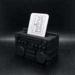 Boombox Form Business Card Holder, 3D Printed Desk Organizer, Office Table Card Stand, Workspace Accessory, Corporate Office Gift, Startup Desk Decor, Professional Table Display - Image 3