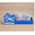 Hair Stylist Form Business Card Holder, Salon Reception Desk Card Stand, Barber Shop Counter Display, Makeup Studio Visiting Card Holder, 3D Printed Desk Organizer, Beauty Industry Gift