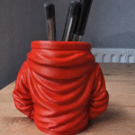 Drawstring Hoodie Style Multipurpose Pen Holder, Desk Organizer, Mini Plant Pot, Stationery Stand, Office Table Decor, Corporate Gift, Educational Gift, 3D Printed Utility Holder for Office, School, College, IT Industry, Manufacturing, Startup, Clothing Brand, Sports Club - Image 3