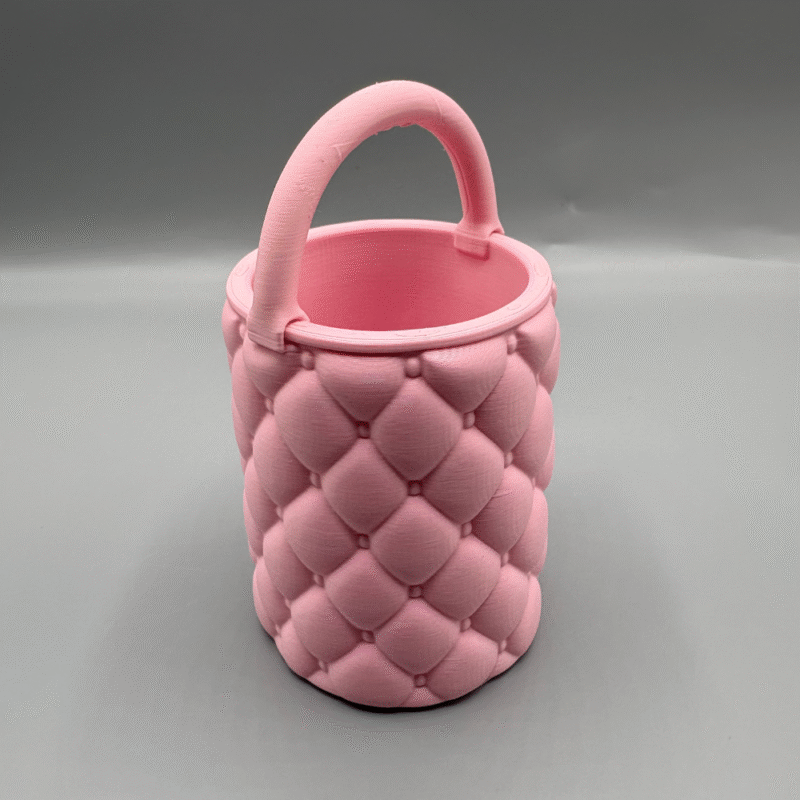 Aesthetic Quilted Desk Organizer Brush Holder, 3D Printed Makeup Brush Stand, Pen Holder for Office Desk, Study Table Organizer, Artist Brush Storage, Home Office Decor, Gift for Students, Professionals, Salons, Studios - Image 3