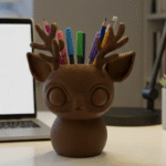 Christmas Reindeer Desk Small Planter, Pen Holder, Mobile Stand, Office Desk Organizer, Home Decor, Corporate Gift, Festive Table Decor, 3D Printed