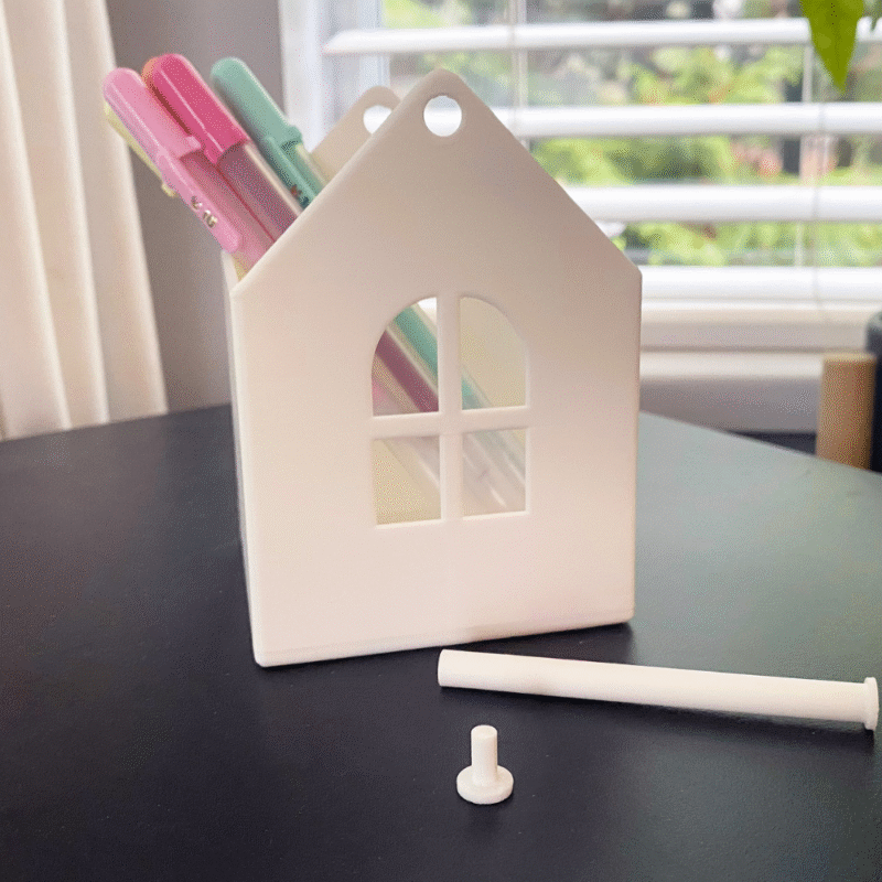 Small Storage Container – Minimalist House | 3D Printed Desk Organizer, Home Decor, Office Storage, Corporate Gift, Utility Box, Stationery Holder, Key Holder - Image 3