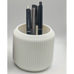 Pen Holder Modern Ribbed Design, Desk Organizer, Office Stationery Stand, Study Table Pen Stand, Corporate Gift, Employee Joining Gift, Promotional Business Gift, IT Company Gift, 3D Printed Desk Accessory - Image 3