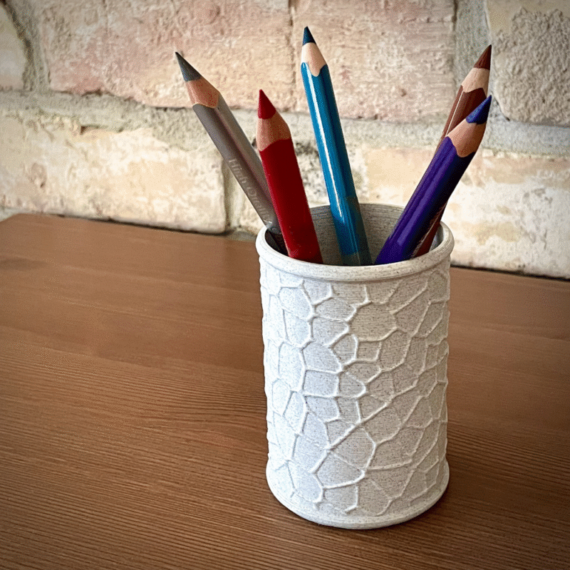 Voronoi 3D Printed Pencil Pen Holder, Desk Organizer for Office, Corporate Gift, Industrial Use, Study Table, School, College, Engineer, Architect, Doctor, Teacher, Home, Workspace - Image 3
