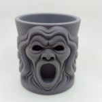 Shadow Scream Gloomy Horror Mug Planter, Gothic Skull Cup, Spooky Desk Decor, Halloween Gift, Creepy Home Decor, 3D Printed Horror Planter - Image 3