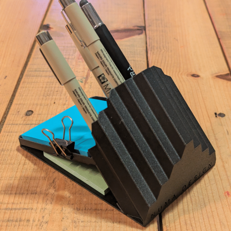 3D Printed Pen & Sticky Note Stand for Office, Corporate, Industrial, School, Home, Desk Organizer, Workstation, Study Table, Reception, Front Desk, Gift Item - Image 3