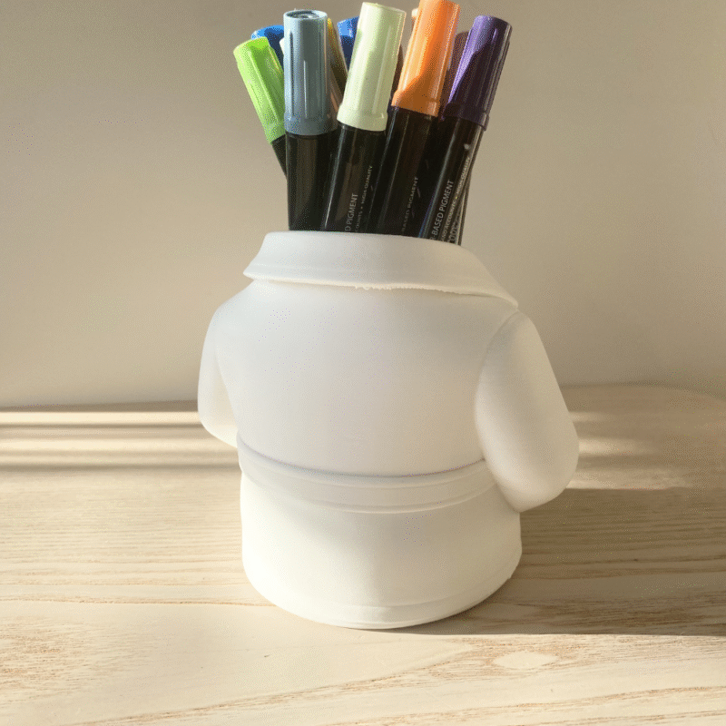 Trench Coat Pen Holder – 3D Printed Office Desk Organizer, Corporate Gift, Executive Table Stand, Employee Welcome Gift, IT Office, Factory Office, Startup, Training Center, Business Desk Decor - Image 3