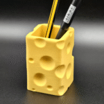 Cheese Pen Holder, Office Desk Organizer, Corporate Gift, Employee Welcome Gift, Startup Gift, IT Office Gift, Promotional Desk Accessory, Work From Home Gift, Study Table Organizer, 3D Printed Pen Stand - Image 3