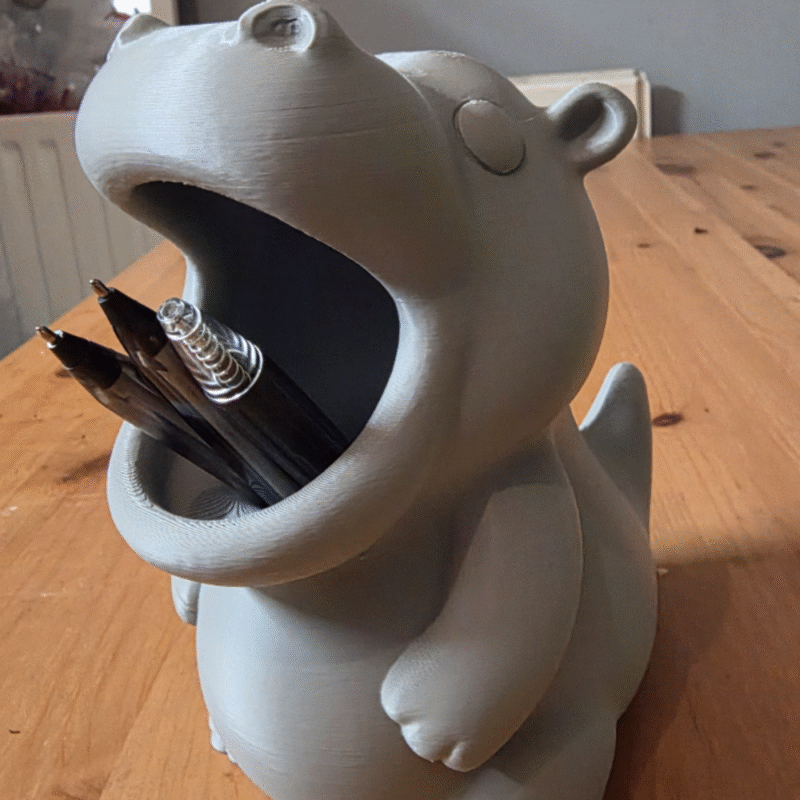 Hippo Pen Pot – 3D Printed Desk Organizer for Office, Home, School, Corporate, Startup, IT, Industrial, Hospital, Bank, Reception, Study Table, Workstation, Front Desk, Gift Purpose - Image 3