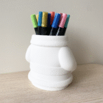 Santa Claus Pen Holder, Christmas Desk Organizer, 3D Printed Office Decor, Kids Study Table Stand, Holiday Gift, School Stationery Holder, Home Office Decoration, Festive Table Accessory, Teacher Desk Decor, Student Pen Stand - Image 3