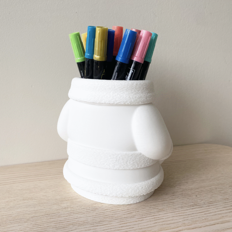 Santa Claus Pen Holder, Christmas Desk Organizer, 3D Printed Office Decor, Kids Study Table Stand, Holiday Gift, School Stationery Holder, Home Office Decoration, Festive Table Accessory, Teacher Desk Decor, Student Pen Stand - Image 3