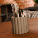 3D Printed Pencil Cup Desk Organizer, Office Desk Organizer, Study Table Pen Holder, Home Office Storage, School Stationery Holder, Creative Desktop Organizer, Gift Item - Image 3