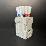 Cyber Mecha Style Pen Holder, Desktop Organizer, Office Table Decor, Study Table Accessory, Gamer Desk Setup, 3D Printed Robot Pen Stand, Tech Desk Gift, Corporate Office Decor, Home Office Utility, Mechanical Toy Style Holder - Image 3