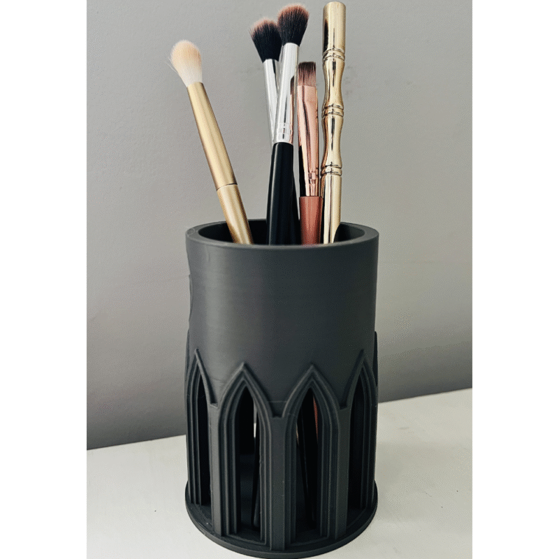 Gothic Cathedral Makeup Brush Holder, Pen Holder, Desk Organizer, Vanity Organizer, Stationery Stand, Office Desk Decor, Home Decor Gift, 3D Printed Storage Organizer - Image 3