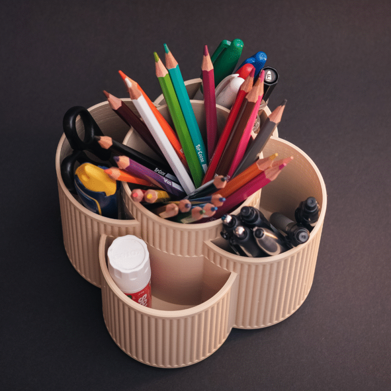 3D Printed Spinning Desk Organizer for Office, Corporate Desk, Study Table, Home Office, Industrial Workstation, Employee Desk, Executive Table, School, College - Image 3