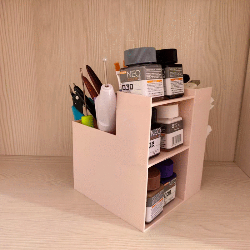 3D Printed Painting Tools Storage Box, Paint Brush Holder, Art Supplies Organizer, DIY Craft Storage Box, Artist Tool Holder for Home, Studio, School, Workshop, Art Classes, Hobby Use - Image 4