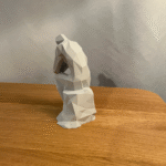 Low Poly Thinker Statue, 3D Printed Abstract Sculpture, Desk Decor for Office, Study Table, Home Decor, Corporate Gift, Creative Workspace Accent, Minimal Art Figurine - Image 3
