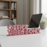 Decorative sign for office ambiance
