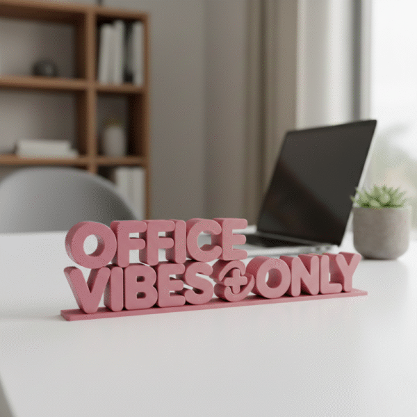 Decorative sign for office ambiance