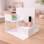 Display Shelf Organizer, 3D Printed Storage Rack, Desk Organizer, Office Display Shelf, Retail Counter Display, Home Decor Shelf, Showroom Product Stand, Corporate Office Utility, Study Table Organizer