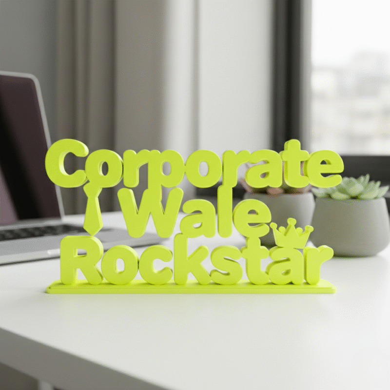 Bright sign: Corporate Wale Rockstar