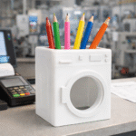 Washing Machine Shaped Pen Holder, 3D Printed Desk Organizer, Office Table Decor, Study Table Pen Stand, Home Office Accessories, School Stationery Holder, Creative Utility Gift, Workspace Organizer - Image 4