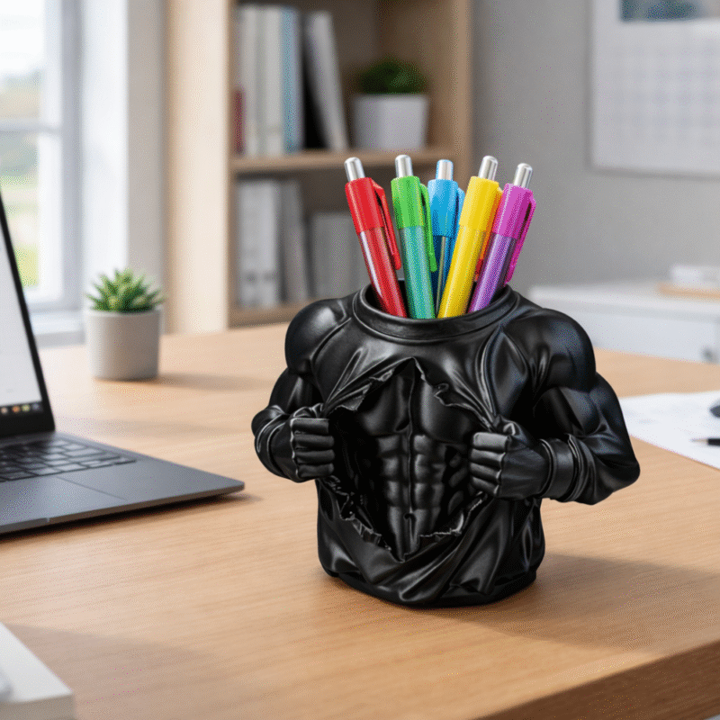 PowerRip Hoodie Pen Holder, Desk Organizer, Office Stationery Holder, Study Table Accessory, Creative Workspace Storage, 3D Printed Utility Gift - Image 4
