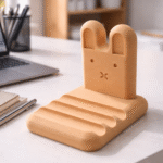 Functional Bunny Phone Holder, 3D Printed Cute Mobile Stand for Desk, Office, Home, Study Table, Kids Room, Phone Stand for Video Calls, Online Classes, Reels, Gifting, Home Decor, Office Decor - Image 3
