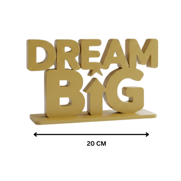 Yellow decorative sign with motivational text