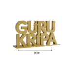 Golden sign with 'Guru Kripa'