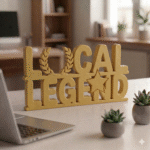 Local Legend No Excuses Desk Sign