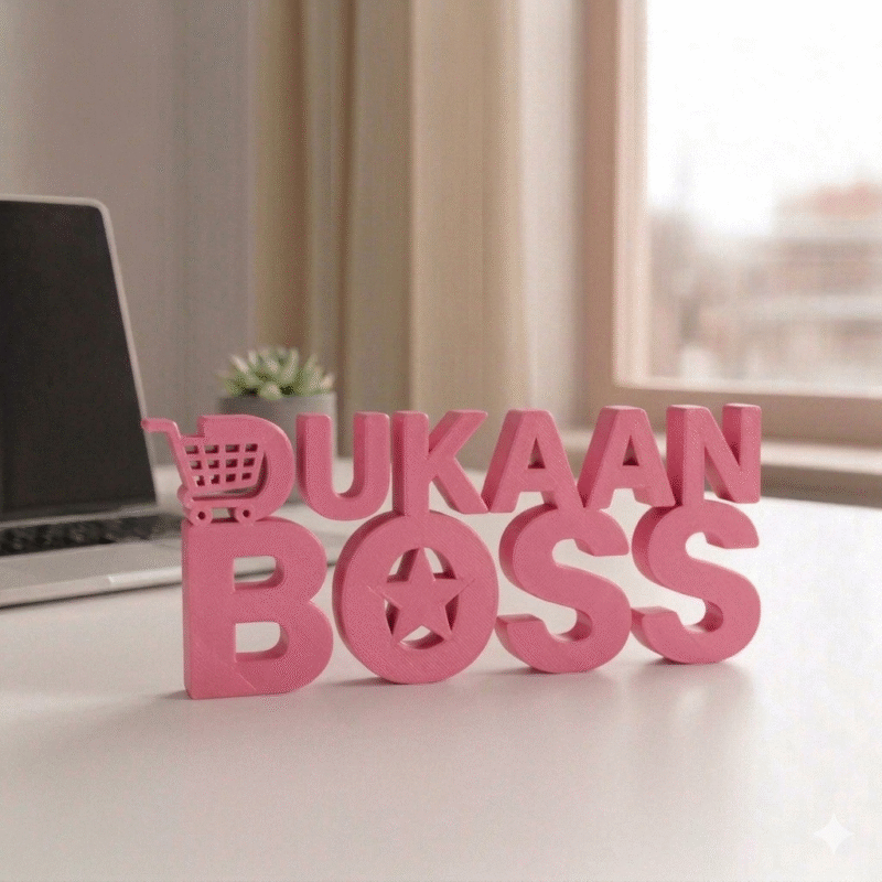 Dukaan Boss 3D Printed Desk Sign - Image 5