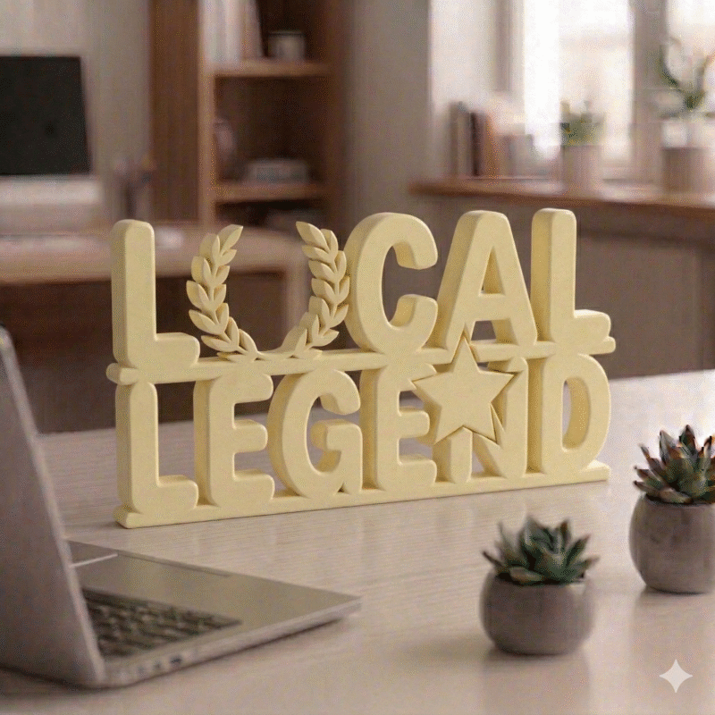 Local Legend No Excuses Desk Sign - Image 8