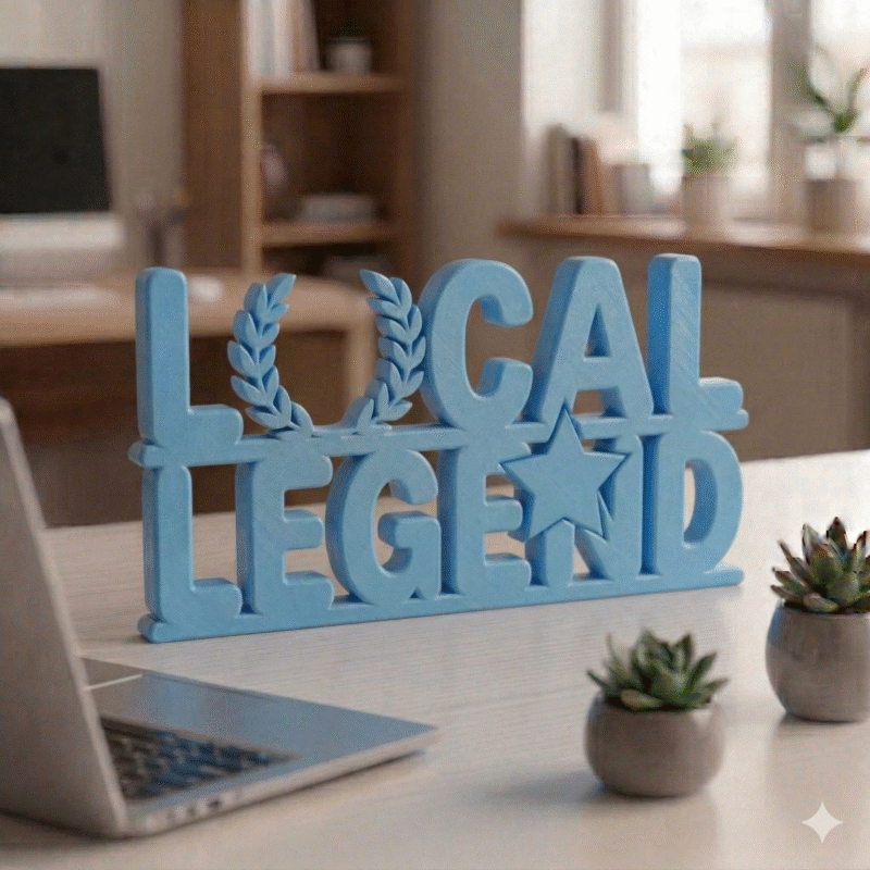 Local Legend No Excuses Desk Sign - Image 6