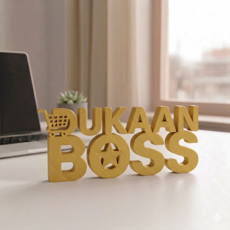 Dukaan Boss 3D Printed Desk Sign - Image 6