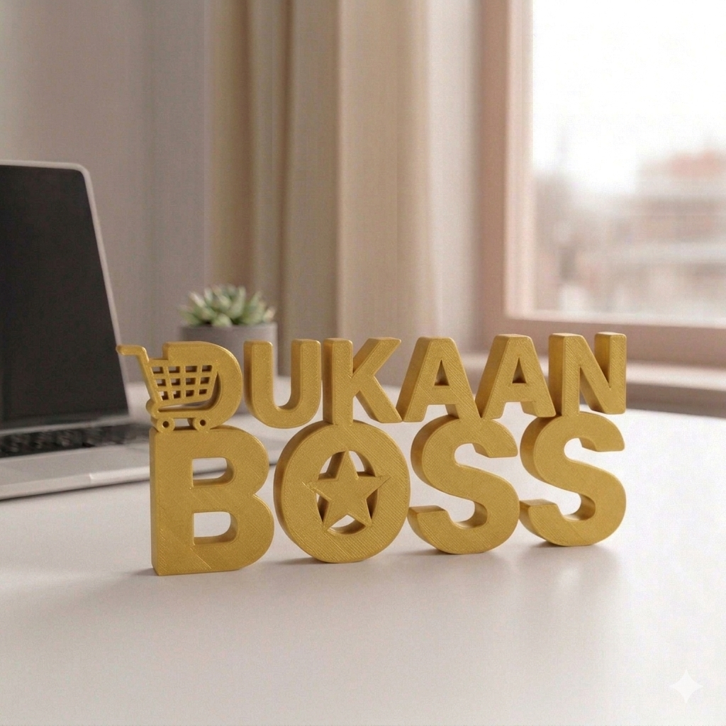 Gemini_Generated_Image_cji7i5cji7i5cji7 Dukaan Boss 3D Printed Desk Sign - Image 1