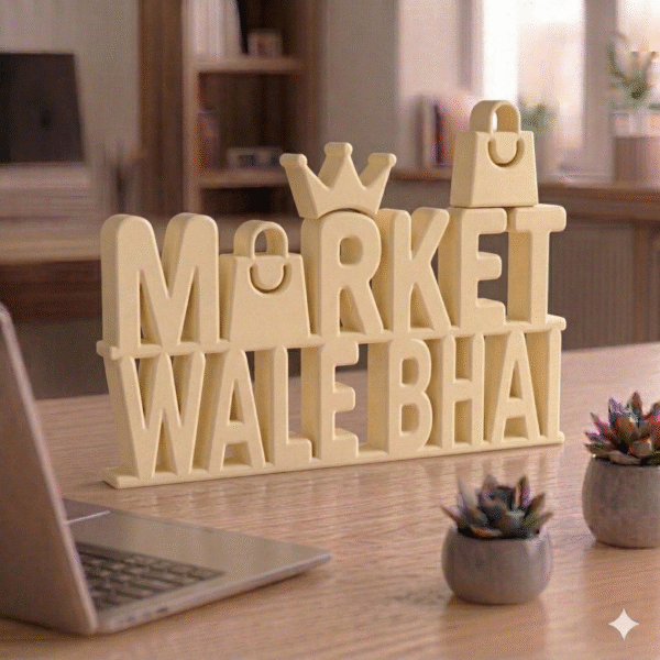 Market Wale Bhai Desk Sign