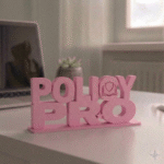 3D Printed Custom Word Decor Gift - Image 3