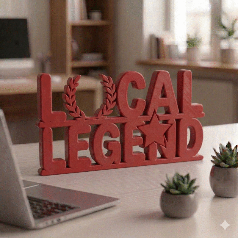 Local Legend No Excuses Desk Sign - Image 5