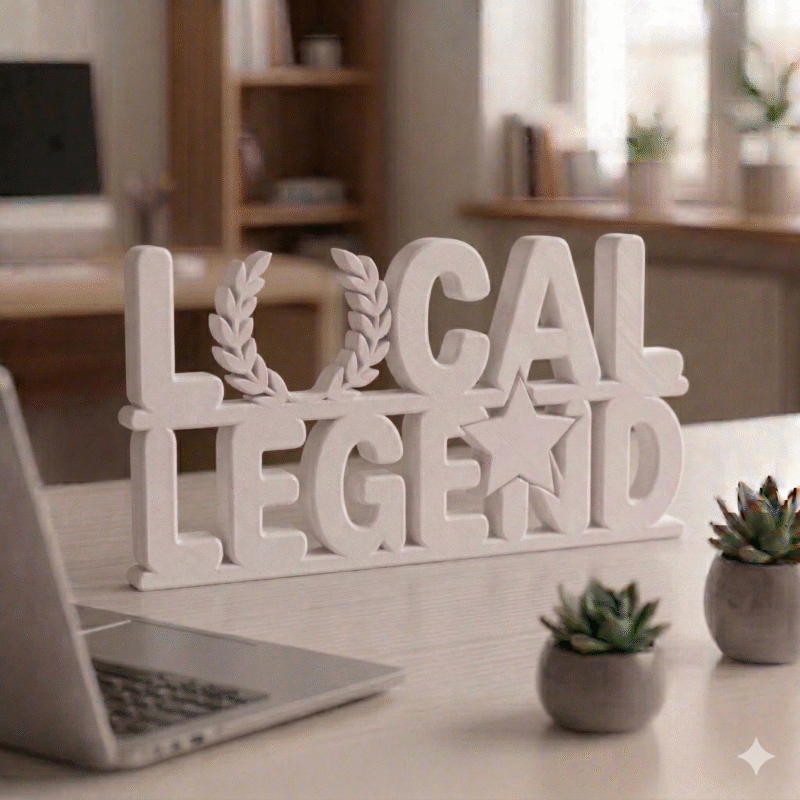 Local Legend No Excuses Desk Sign - Image 3