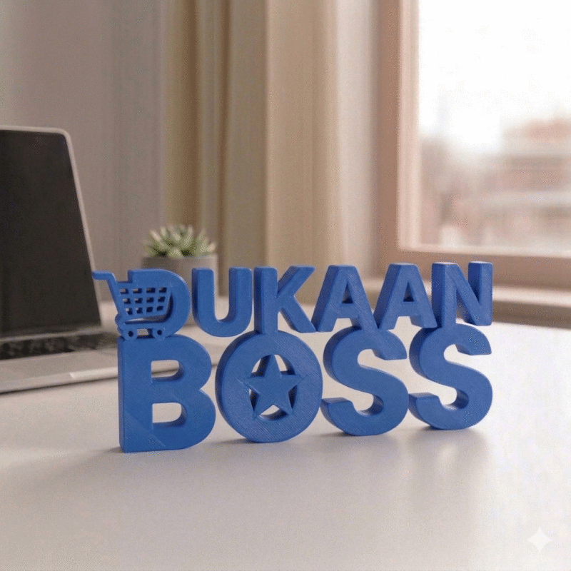 Dukaan Boss 3D Printed Desk Sign - Image 3