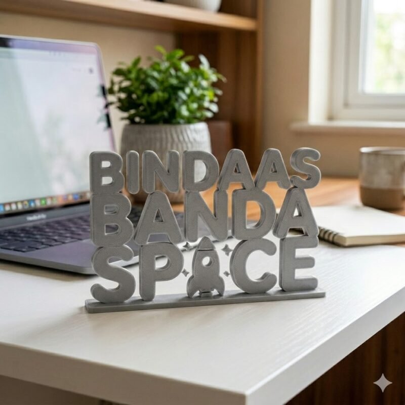 Bindaas Banda Desk Sign 3D Printed Office Gift Decor - Image 6
