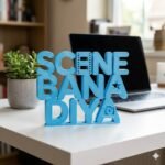 3D Printed Scene Bana Diya Desk Sign | Office Motivation Decor Gift - Image 7