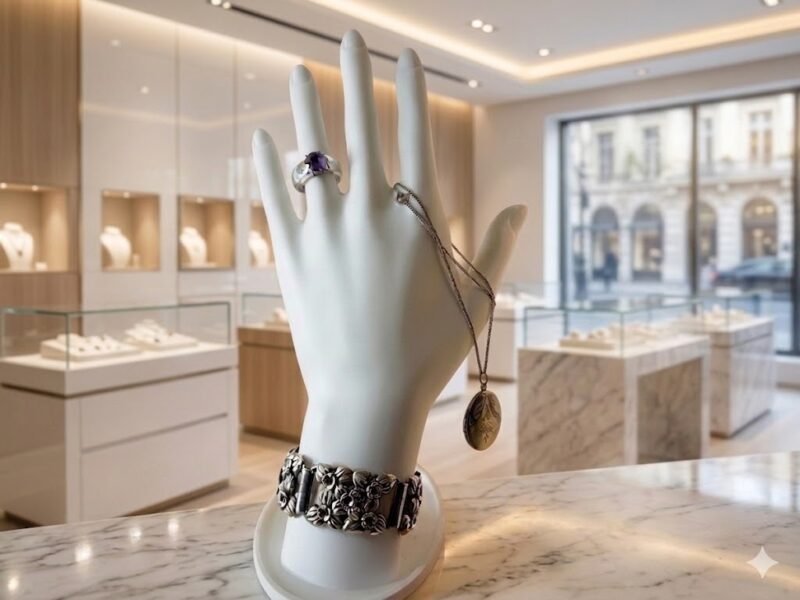 Premium White Jewellery Hand Holder Stand | 3D Printed Ring Bracelet Necklace Display | Durable Lightweight Plastic Organizer | Space Saving Jewelry Stand for Home, Shop & Exhibition(White Color) - Image 3